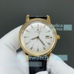 TW Factory Vacheron Constantin Patrimony Swiss 9015 Yellow Gold Case Leather Watch 